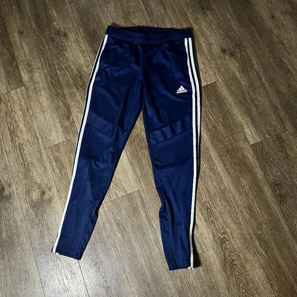 Blue Adidas track pants